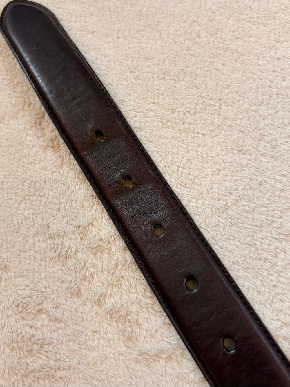 Polo Ralph Lauren Black Italian Leather Dress Belt with Brass Buckle Sz 36 - Picture 7 of 7
